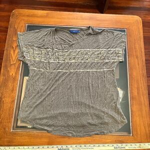 Apt 9 per soft Gray Top short Sleeved 1XL